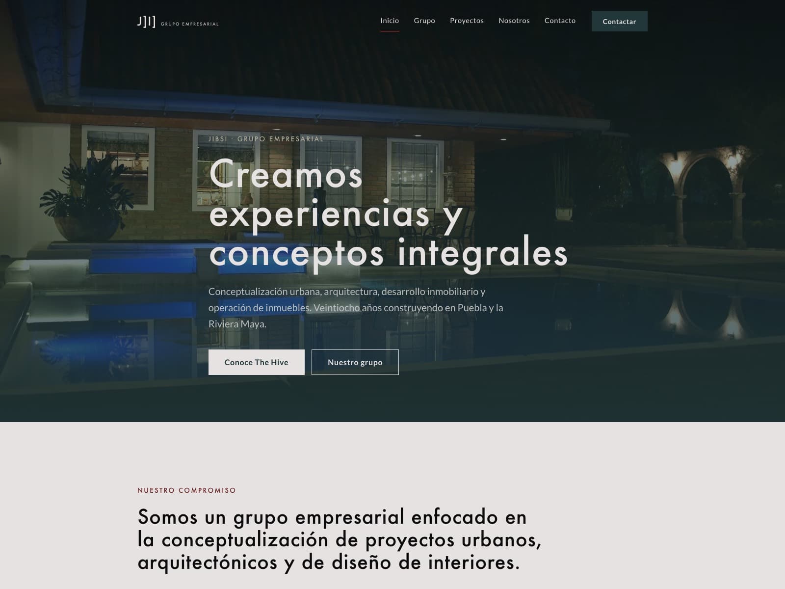 Portada del sitio de JIBSI Grupo Empresarial